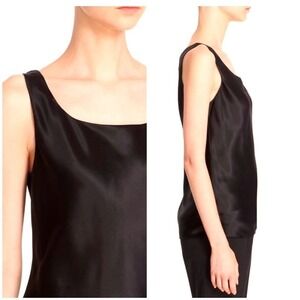 Lafayette 148 New York Chocolate Brown 100% Silk Scoop Neck Tank Top Plus Sz 20